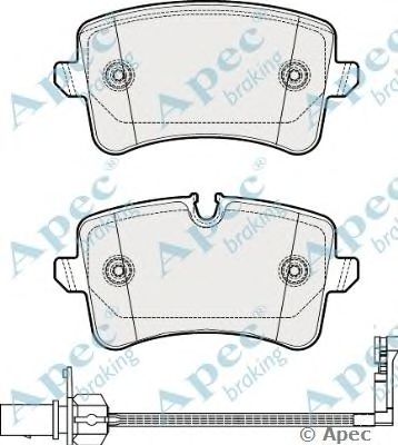 APEC BRAKING pad1815 -  Комплект тормозных колодок, дисковый тормоз